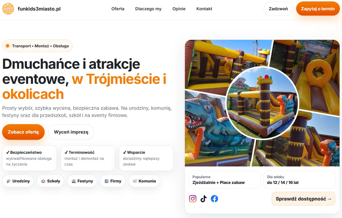 Podgląd strony FunKids3miasto